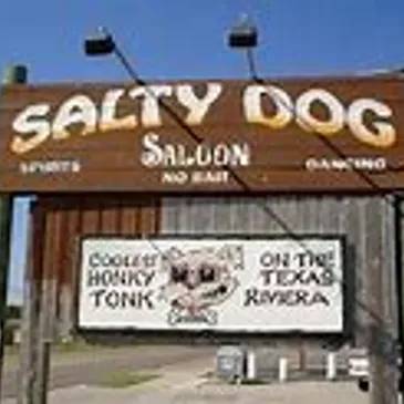 A sign for the salty dog saloon in texas.