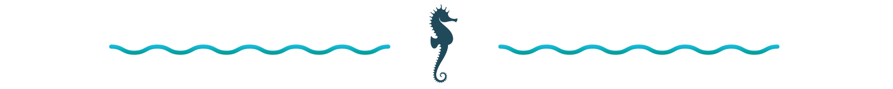 A blue seahorse is shown on the green background.