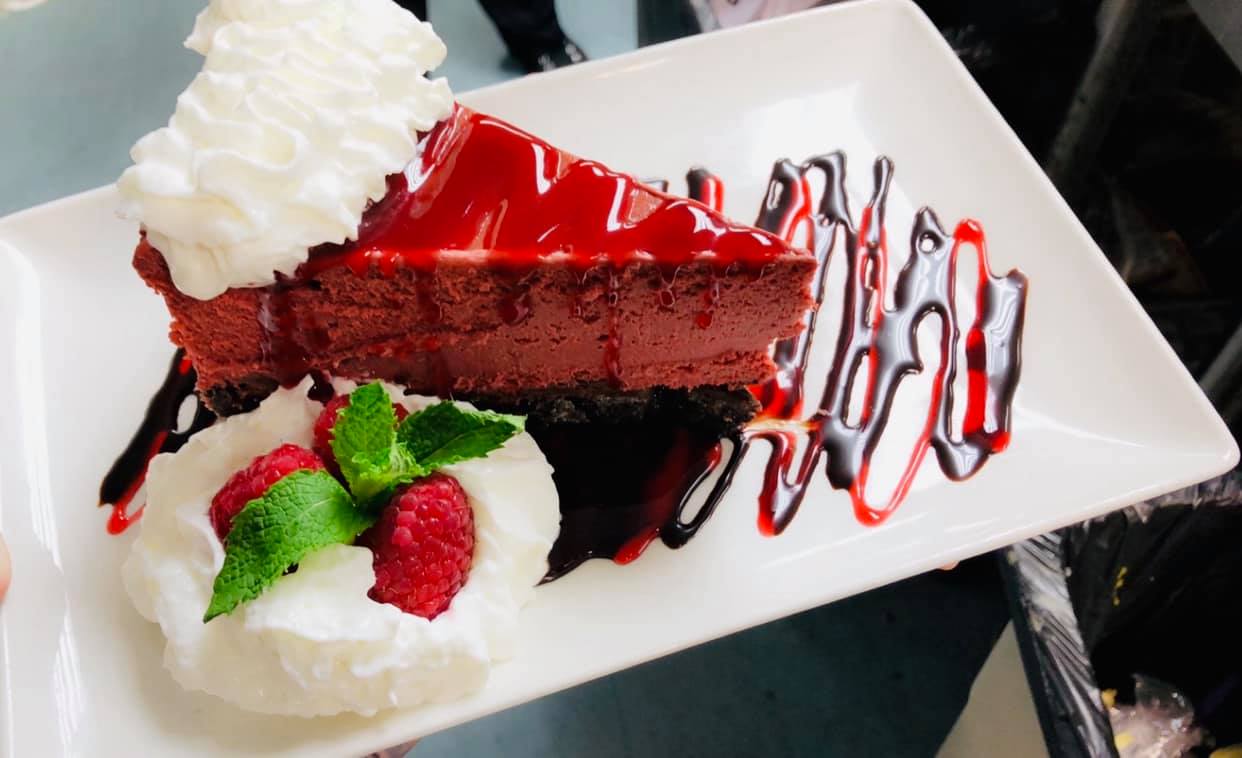 A beautiful red velvet cake