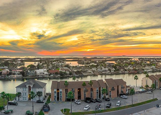 A view of the sunset from above.
